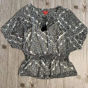 EUC Sheer printed lined top / Small